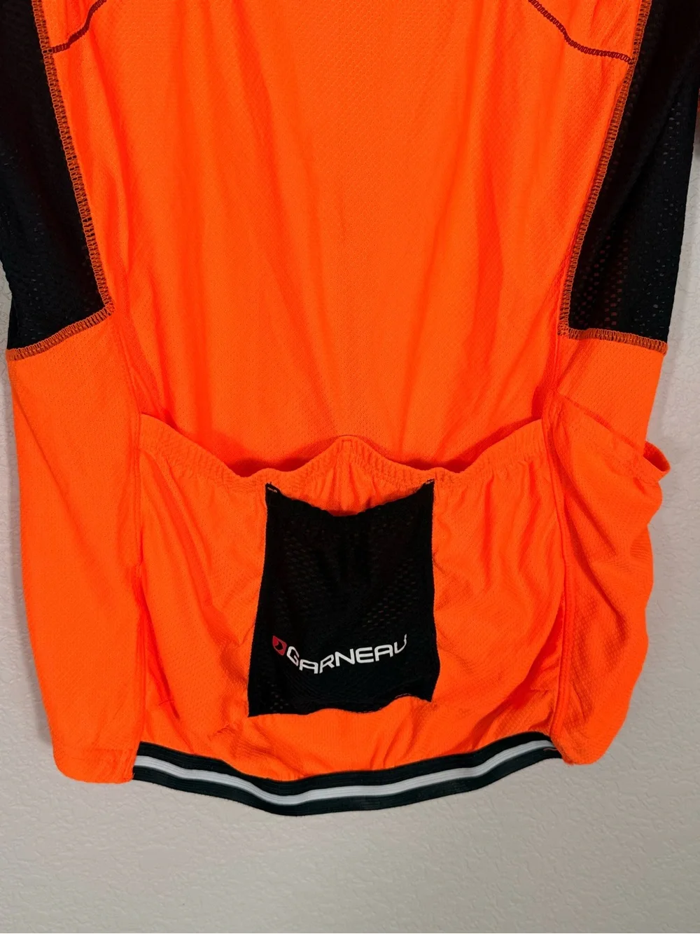 LOUIS GARNEAU Men’s High-Visibility Orange Performance Cycling Jacket